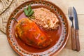 Mexican chile relleno Royalty Free Stock Photo