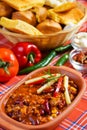 Mexican chili beans Royalty Free Stock Photo
