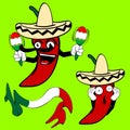 Mexican chilli papper cartoon4