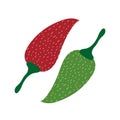 Mexican chillis flat style icon vector design