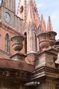 Mexican church closeup architectural details Royalty Free Stock Photo