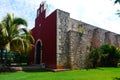 Mexican church Merida Churbunacolonial architecture historia Royalty Free Stock Photo