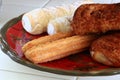 Mexican Churros with cream horns and danishes