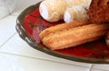 Mexican Churros with cream horns and danishes