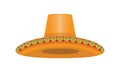 Mexican Cinco de Mayo hat with mexican texture for your design. Vector illustration.