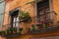 Mexican Classic Colonial Style Window Balcony in Guanajato Mexico.