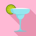 Mexican cocktail icon, flat style Royalty Free Stock Photo