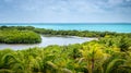 Mexican Contoy tropical island Royalty Free Stock Photo