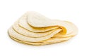 Mexican Corn Tortillas isolated on white background Royalty Free Stock Photo