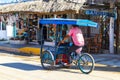 Mexican covered tricycle bicycle bike in Chiquila Mexico