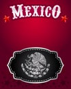 Mexican cowboy belt buckle vector design Royalty Free Stock Photo