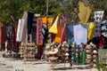 Mexican crafts in a tourist gift shop . Royalty Free Stock Photo