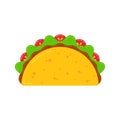 Mexican cuisine fast food delicious taco drawing