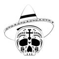 Mexican culture mexico festival cartoon in black and white