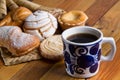 Mexican coffee and sweet bread Royalty Free Stock Photo