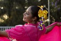 Mexican dancer of folkloric dance with traditional costume