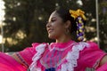 Mexican folkloric dancer with traditional costume