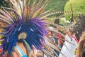 Mexican dancer headdress with colorful feathers Royalty Free Stock Photo