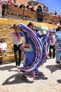 Mexican dancers wearing colourful typical dresses