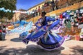 Mexican dancers wearing colourful typical dresses