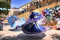 Mexican dancers wearing colourful typical dresses