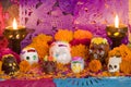 Mexican Day Of The Dead Altar Front Royalty Free Stock Photo