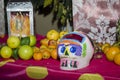 Mexican Day of the Dead offering altar