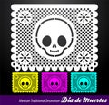 Mexican Day of the death vector traditional street decoration