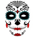 Mexican death mask La Catrina for santa muerte - day of the dead holiday, feast.