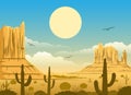 Mexican desert sunset background