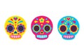 Mexican Dia de los Muertos sugar skulls Royalty Free Stock Photo