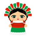 Mexican Doll vector illustration