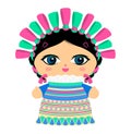 Mexican Doll vector illustration