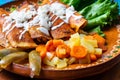 Mexican enchiladas style `Queretanas` Royalty Free Stock Photo
