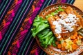 Mexican enchiladas style `Queretanas` Royalty Free Stock Photo