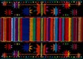 Mexican ethnic embroidery Tribal art ethnic pattern. Colorful Mexican Blanket Stripes Folk abstract geometric repeating background Royalty Free Stock Photo