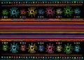 Mexican ethnic embroidery Tribal art ethnic pattern. Colorful Mexican Blanket Stripes Folk abstract geometric repeating background Royalty Free Stock Photo