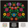 Mexican ethnic Floral vector with Lovely and adorable design