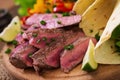 Mexican fajitas for beef steak Royalty Free Stock Photo