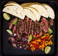 Mexican fajitas for beef steak Royalty Free Stock Photo