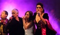 Mexican female singers Eugenia Leon, Paty Cantu and Regina Orozco Royalty Free Stock Photo