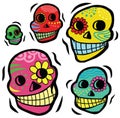 Mexican Festive Skulls Royalty Free Stock Photo
