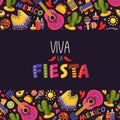 Mexican fiesta background, traditional decoration and design