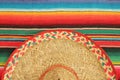 Mexican fiesta poncho rug in bright colors with so