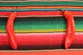 Mexican fiesta poncho rug in bright colors