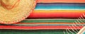 cinco de mayo poncho sombrero background Mexican fiesta rug serape