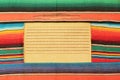 Mexican fiesta poncho rug in bright colors stock, photo, photograph, image, picture