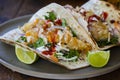 Fish tacos with cabbage slow Royalty Free Stock Photo