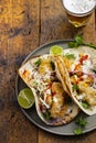 Fish tacos with cabbage slow Royalty Free Stock Photo