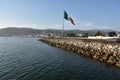 Mexican flag hoisted at the Port of Ensenada